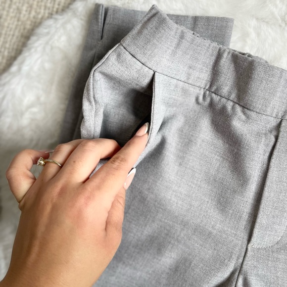 Zara woman Trf collection grey tapered pants in light grey size XS - Picture 3 of 7